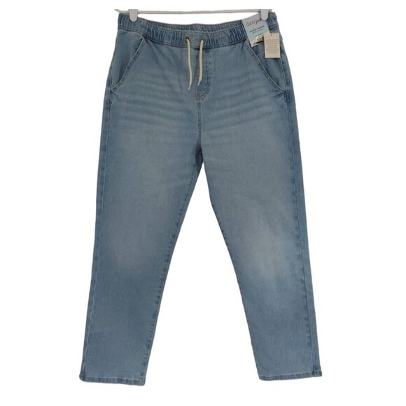 Cat & Jack Boys Light Wash Relaxed Tapered Jeans Size 18 Husky 99% Cotton, NWT. - Picture 1 of 6